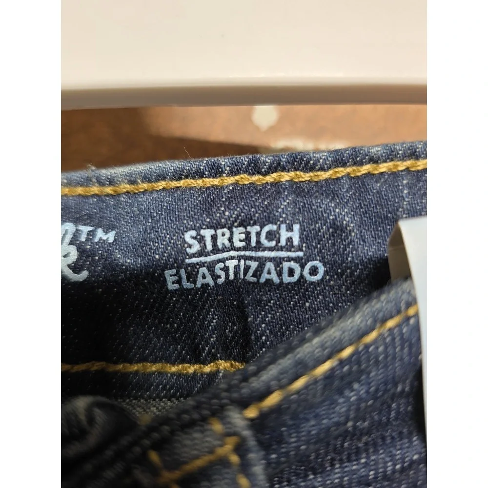 Cat & Jack Girls Jeans Sz 10 Straight Ankle Adjustable Dark Wash School Pants